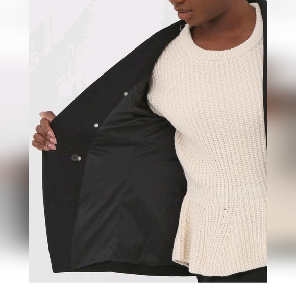 Banana Republic Black Double-Breasted Blazer Womens Size 8 EUC - Picture 5 of 14